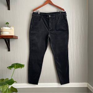 American Eagle High Rise Jegging Corduroy Black Pant Women’s Plus Size 20